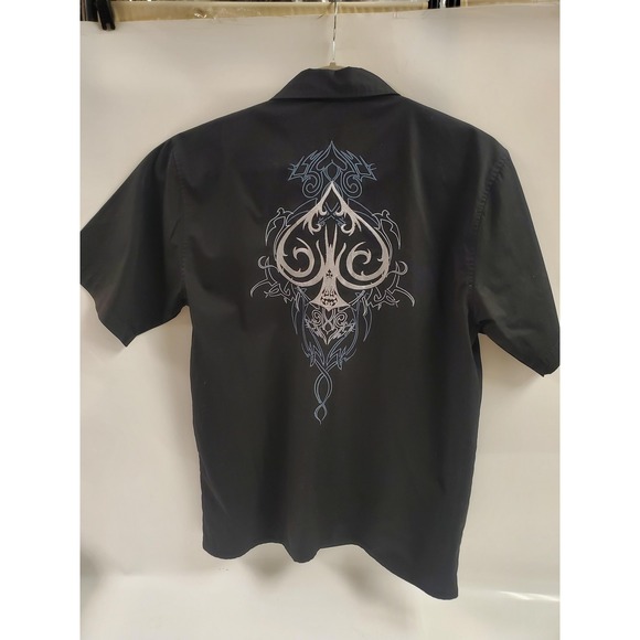 Dragonfly Roadhouse Shirt Mens Large Black Iron Horse Saloon Button Up Biker - Picture 4 of 7